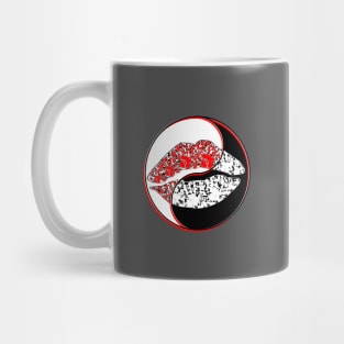 yin yang balance harmony design eastern philosophy lips Mug